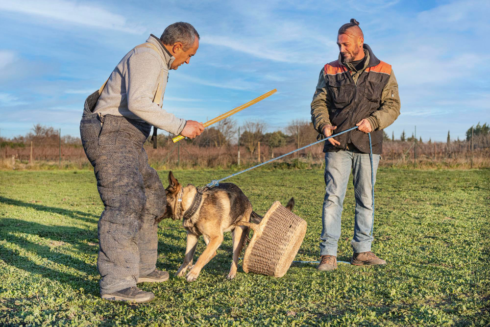 can a german shepherd take down a man