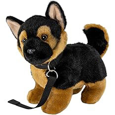 German Shepherd Dog with Leash 9″ Stuffed Toy